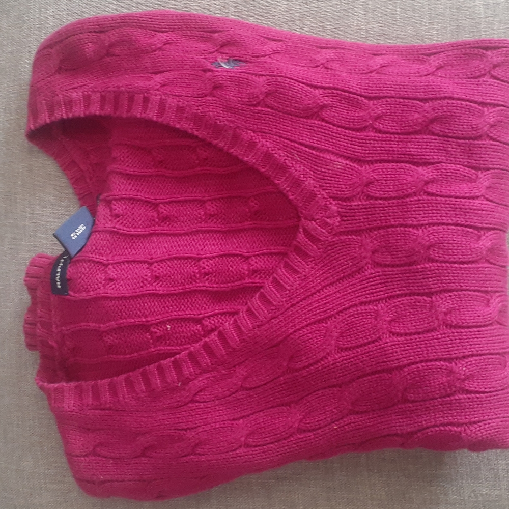 Ralph Lauren sport women's vneck pullover preppy sweater size M - Picture 11 of 12